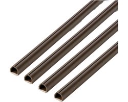 Inofix Cablefix Flexibel 2200 Donker bruin zelfklevend (4x1M) (voor Kabel dikte als een telefoonoplader)