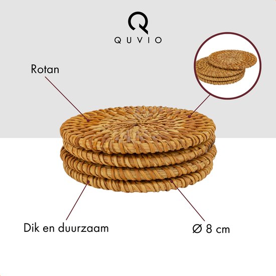 Onderzetters voor glazen - Ochtenddauw op de bloembladen van roze roos