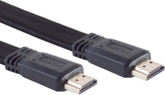 Câble HDMI 2.0 - 4K 60Hz - Plat - 1,5 mètres - Zwart