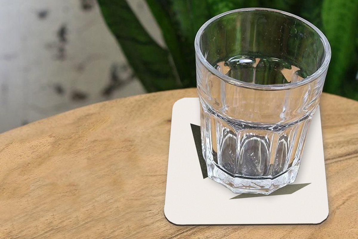 Onderzetters voor glazen - Vintage - Man - Design - 10x10 cm - Glasonderzetters - 6 stuks