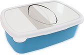 Broodtrommel Blauw - Lunchbox - Brooddoos - Abstract - Pastel - Design - 18x12x6 cm - Kinderen - Jongen