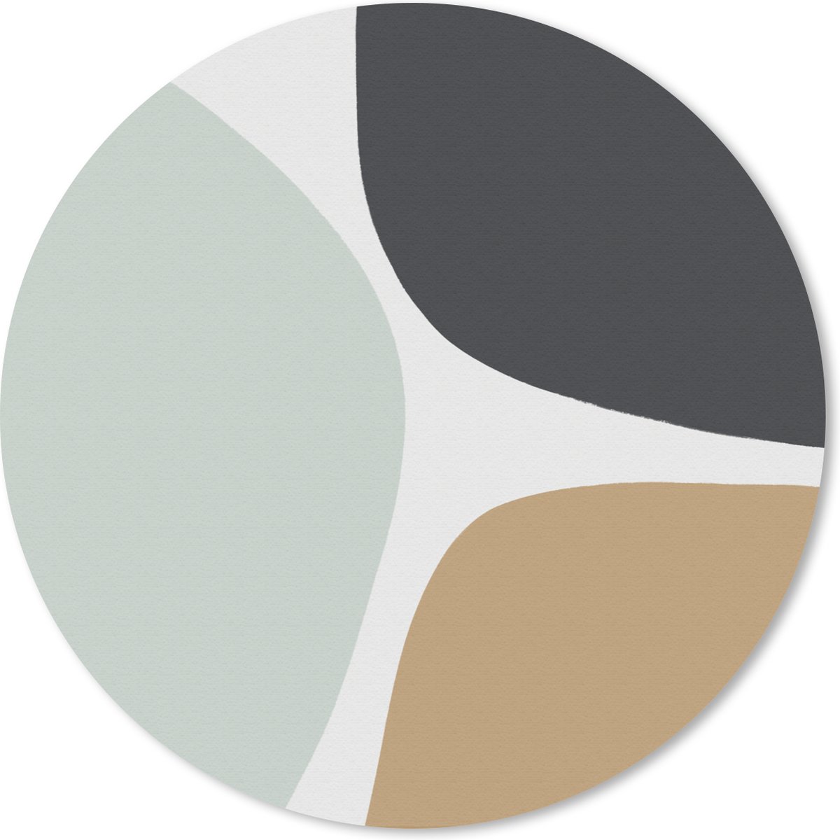 Muismat rond 20x20 cm - Mousepad Pastel - Minimalisme - Design - Ronde muismatten