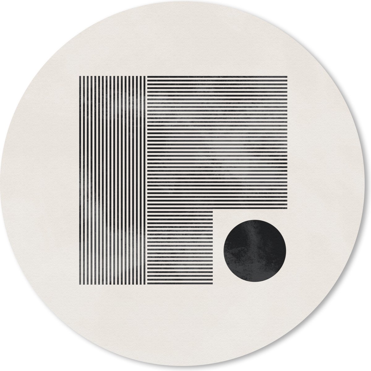 Muismat rond 40x40 cm - Mousepad Vierkant - Minimalisme - Abstract - Ronde muismatten