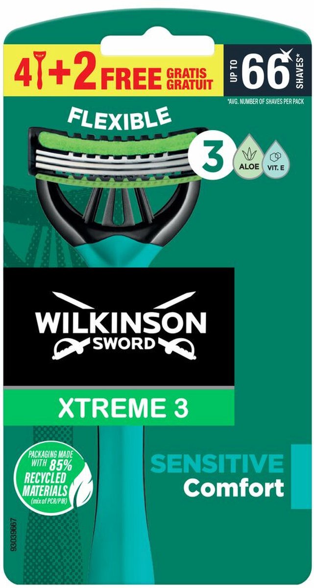 Wilkinson Wegwerpscheermesjes Xtreme 3 Sensitive Comfort 6 stuks
