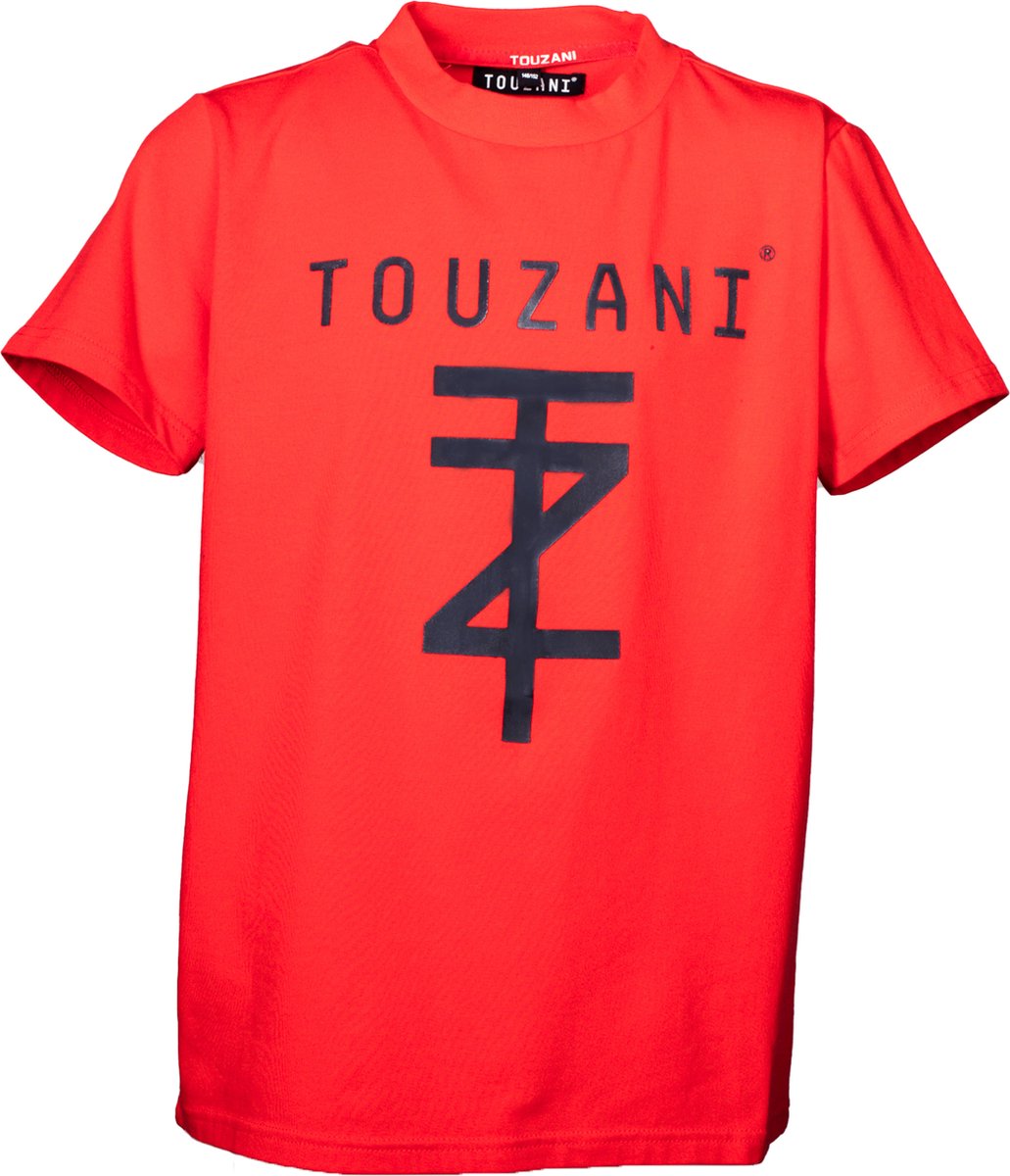 Touzani - T-shirt - Kujaku Street Red (170/176) - Kind - Voetbalshirt - Sportshirt