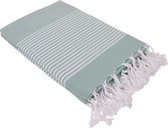 Fashion4wellness Hamamdoek Deniz Sea Grass /  FOUTA - STRANDLAKEN - SAUNADOEK - Size 6 - 230 X 160 CM KATOEN