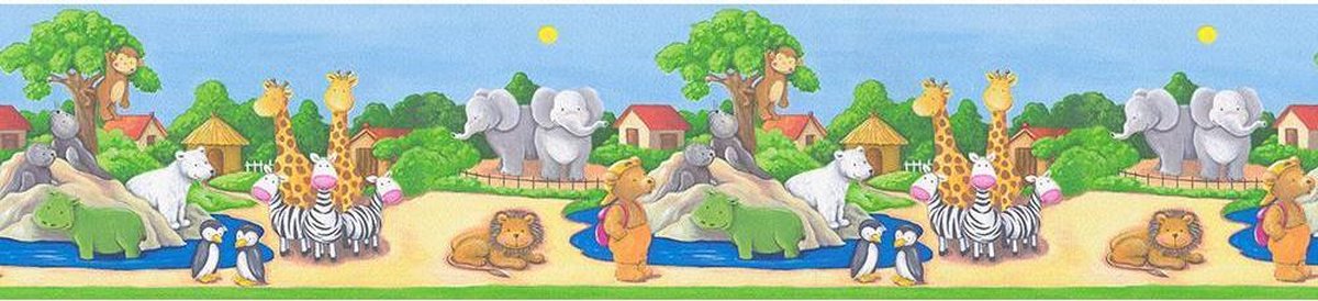 AS Creation Only Borders 11 - DIERENTUIN BEHANGRAND - Meerkleurig - Kinderkamer