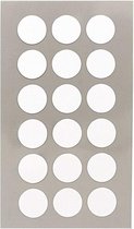 72x Witte ronde sticker etiketten 15 mm - Kantoor/Home office stickers - Paper crafting - Scrapbook hobby/knutselmateriaal