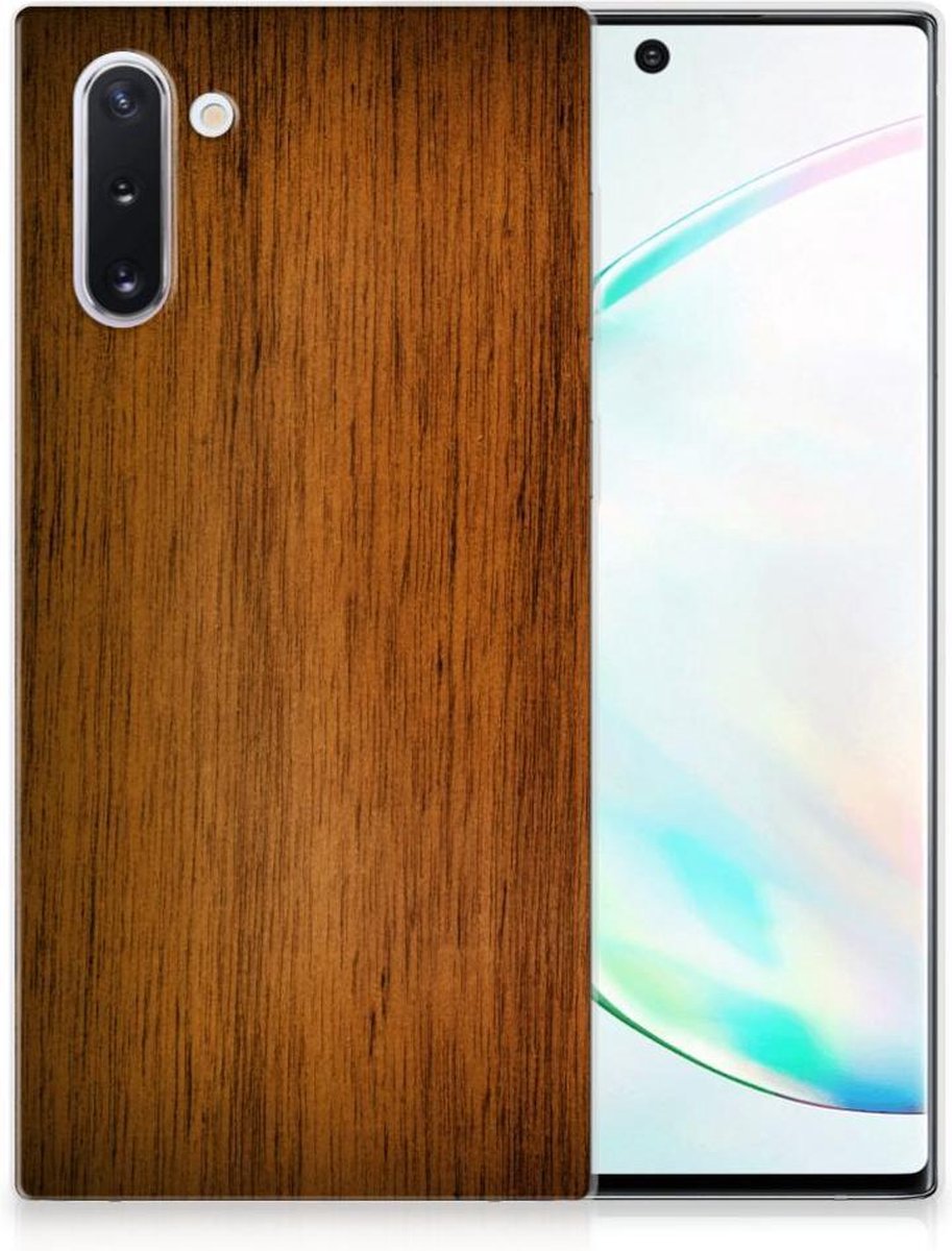 Samsung Galaxy Note 10 Bumper Hoesje Donker Hout