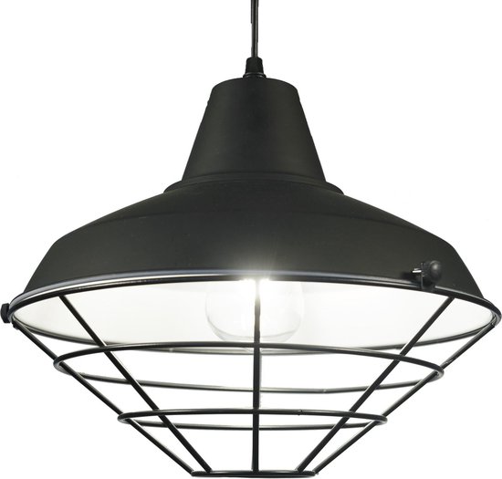 Industriële Hanglamp Cage Design Zwart – Valott Kae