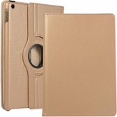 Case2go - Tablet hoes geschikt voor iPad 10.2 2019 / 2020 / 2021 - Draaibare Book Case Cover - Goud