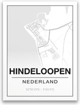 Poster/plattegrond HINDELOOPEN - 30x40cm