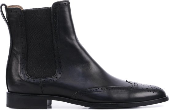 Pertini Mannen Leren Enkellaarsjes / Laarzen / Damesschoenen 10248 - Zwart  - Maat 42 | bol.com