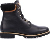 Panama Jack Vrouwen Leren       Veterboots / Laarzen / Damesschoenen Panama Travelling - Zwart - Maat 38