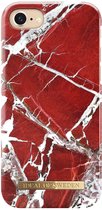 iDeal of Sweden Fashion Case voor iPhone 8/7/6/6s/SE Scarlet Red Marble