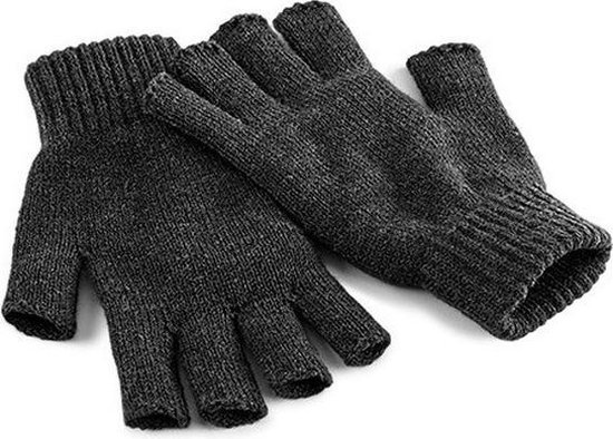 vandaag atmosfeer roekeloos Vingerloze handschoenen grijs voor volwassenen S/M | bol.com