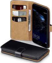 Huawei P10 Plus Bookcase hoesje - CaseBoutique -  Zwart - Kunstleer