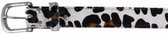 Koeienhuid riem - Panterprint - 105x3 cm
