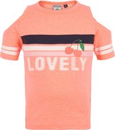 Retour Jeans Meisjes T-shirt - Neon coral - Maat 98