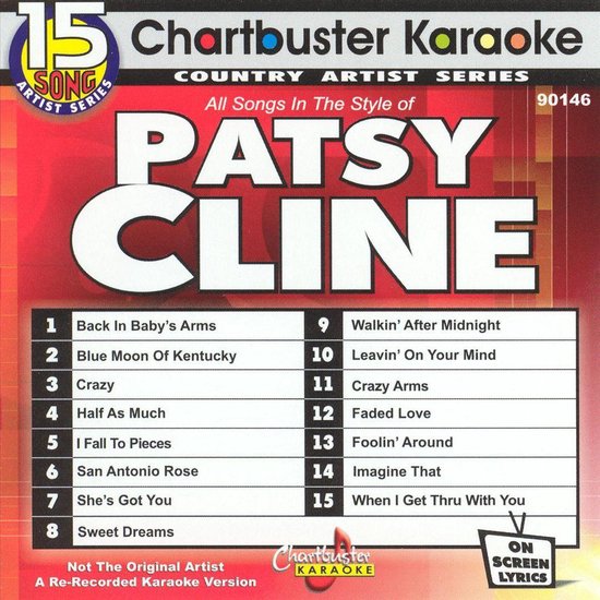 Chartbuster Karaoke Patsy Cline Vol 1 Karaoke Cd Album Muziek 3930