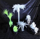 Europalms Witte varen kunstplant - 60 cm hoog - Blacklight plant