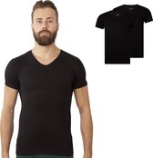 Finn Zwart V-Hals (2-Pack) T-shirts, Maat L