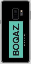 BOQAZ. Samsung Galaxy S9 hoesje - Labelized Collection - Turquoise print BOQAZ