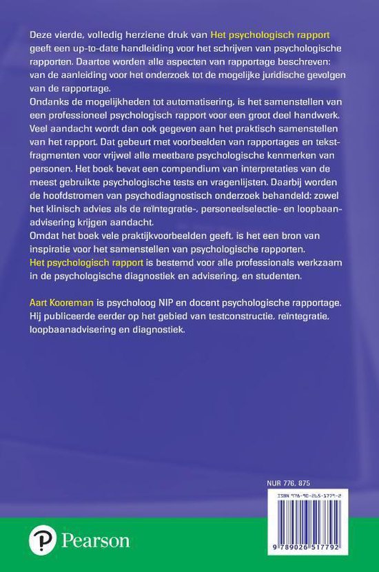 bol.com  Psychologie & praktijk  Het psychologisch rapport