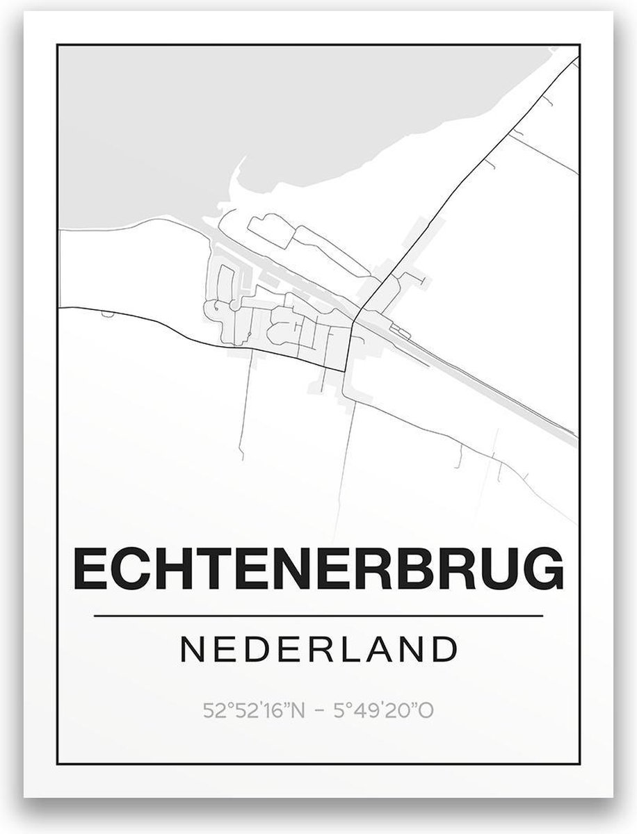 Poster/plattegrond ECHTENERBRUG - A4