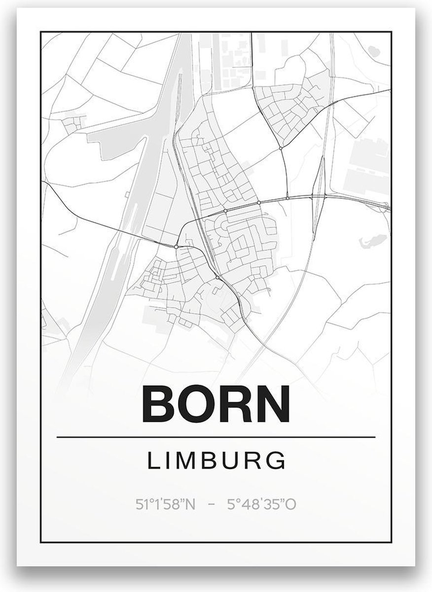 Poster/plattegrond BORN - A4