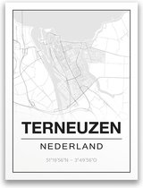 Poster/plattegrond TERNEUZEN - A4