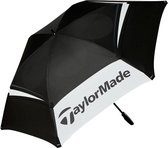 TaylorMade 68 Double Canopy Tour Golfparaplu - Zwart Wit Grijs