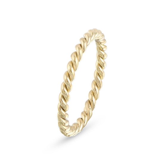 Twice As Nice Ring in goudkleurig edelstaal, gedraaid, 2,5 60