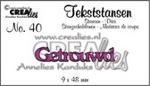 Crealies Snijmal Nederlandse tekst no.40 Getrouwd