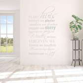 Muursticker In Dit Huis Hebben We Plezier.. -  Lichtgrijs -  143 x 80 cm  -  woonkamer  nederlandse teksten  alle - Muursticker4Sale