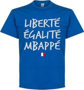 LibertÃ©, Ã‰galitÃ©, MbappÃ© T-Shirt - Blauw - XXXXL