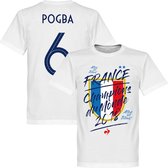 Frankrijk Champion Du Monde 2018 Pogba T-Shirt - Wit - XL
