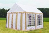 Partytent 4x3 PVC - Classic | Zandkleur / wit