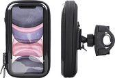 Interphone - iPhone 11 Motorhouder Unicase Telefoonhouder Fiets en Motor Stuur Zwart