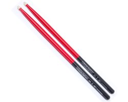 foto van MUSIC STORE 5A 40th Anniversary Sticks, zwart/rood - Drumsticks