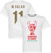 Liverpool Trophy M. Salah 11 Champions of Europe 2019 T-Shirt - Wit - L
