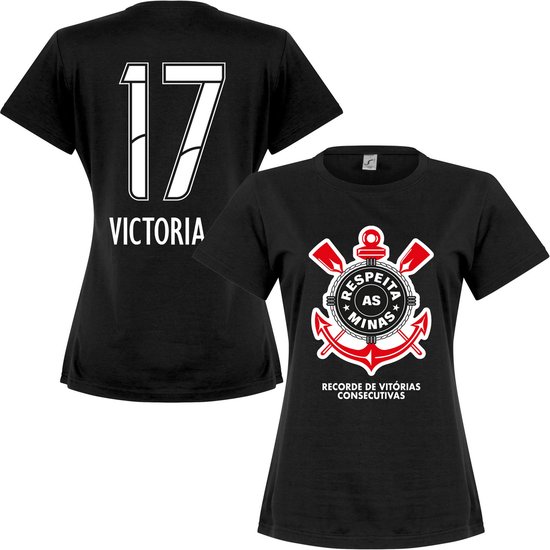 Corinthians Victoria A. 17 Minas Dames T-Shirt - Zwart - L