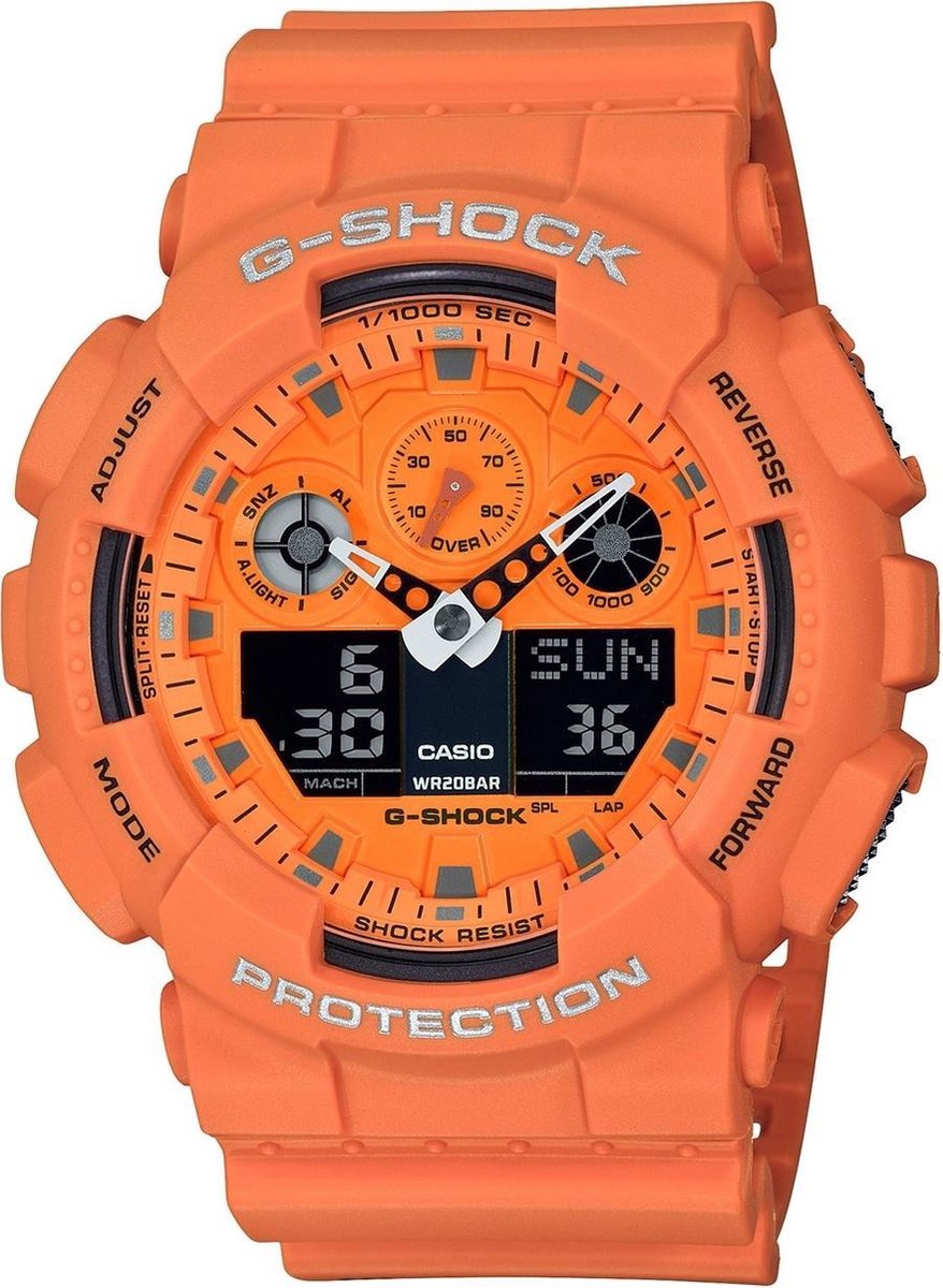 vezel Dynamiek Zichtbaar Casio G-Shock GA-100RS-4AER | bol.com