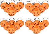 Halloween - 30x Halloween mini pompoen emmers 5 cm - Halloween decoratie/versiering/accessoires - Pompoen emmertjes