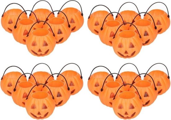 aantal Christchurch reactie Halloween - 30x Halloween mini pompoen emmers 5 cm - Halloween... | bol.com