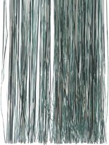 2x Mint groene kerstversiering folie slierten 50 cm - Tinsel kestboom slingers 50 x 40 cm 2 stuks