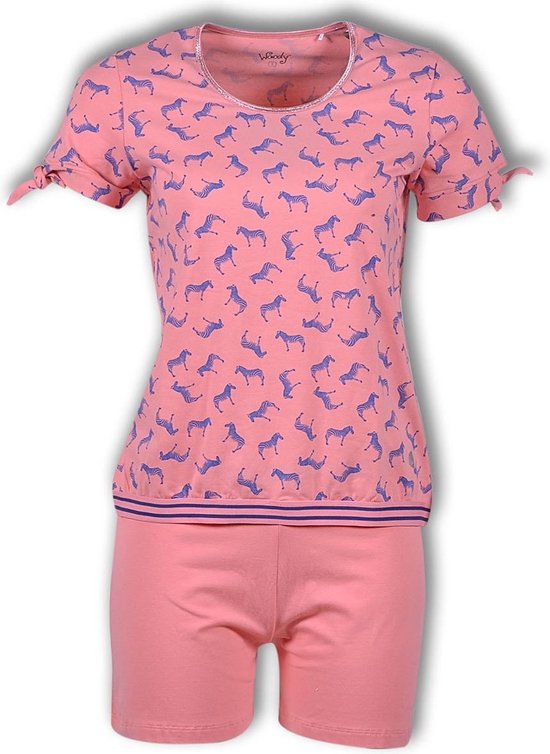 Woody pyjama meisjes - zebra - roze - 191-1-ype-z/940 - maat 128