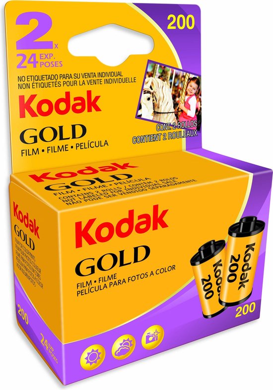 Lot De 3 Pellicules Kodak Gold 200 ISO 35 Mm 36 Poses – Couleurs Vives & Grain Fin