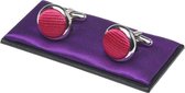 Manchetknopen - Fuchsia - Zijde