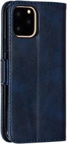 GadgetBay Leren Wallet Bookcase hoesje portemonnee iPhone 11 Pro - Blauw